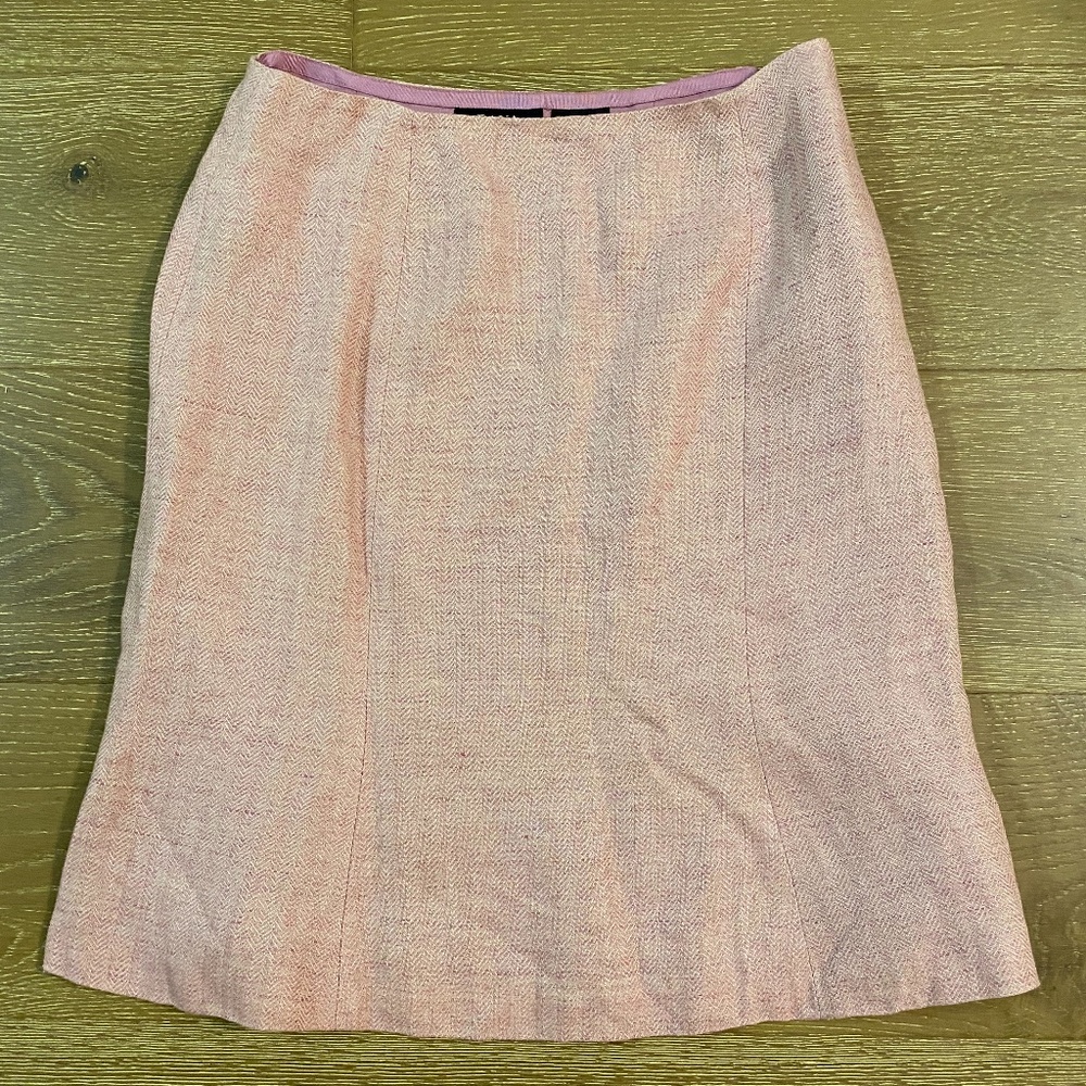 Size 8P Dana Buchman pink herringbone dress skirt